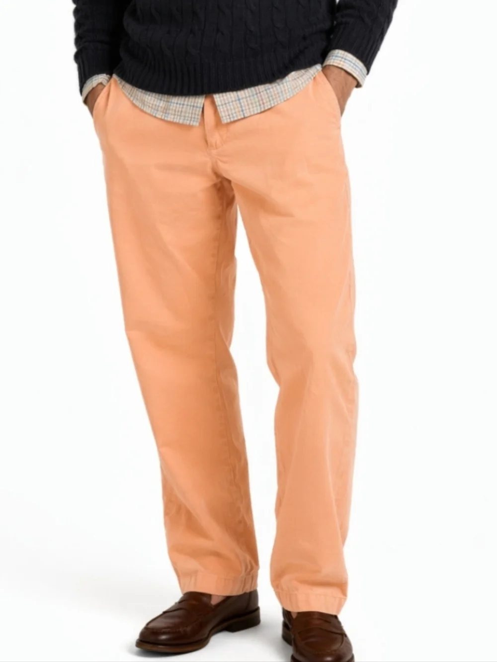 Polo Ralph Lauren 100% Cotton Classic Flat Front Chino Pant Light Orange Peach
